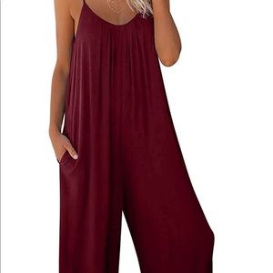 Red one piece comfy jumpsuit